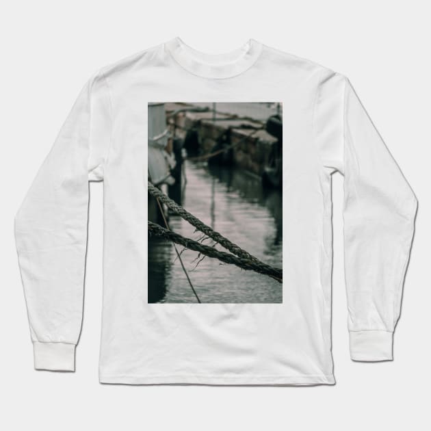 Old Sailing Ropes Long Sleeve T-Shirt by Luigi Veggetti